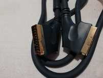 Kabel PROFIGOLD SCART EURO 1,5 metra gruby, pozłacane złącza
