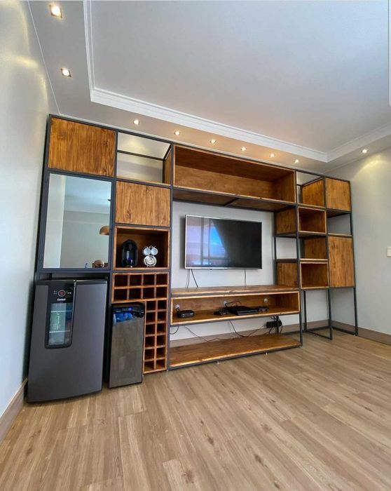 Móveis de tv em estilo industrial