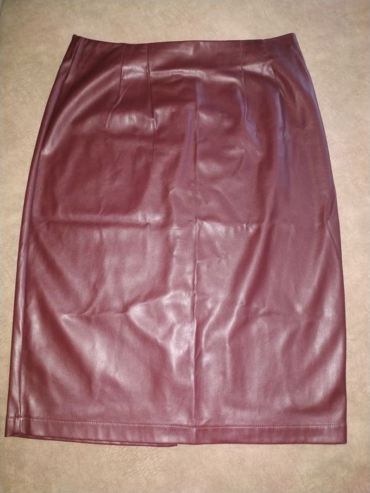 Юбка еко кожа бурдовая