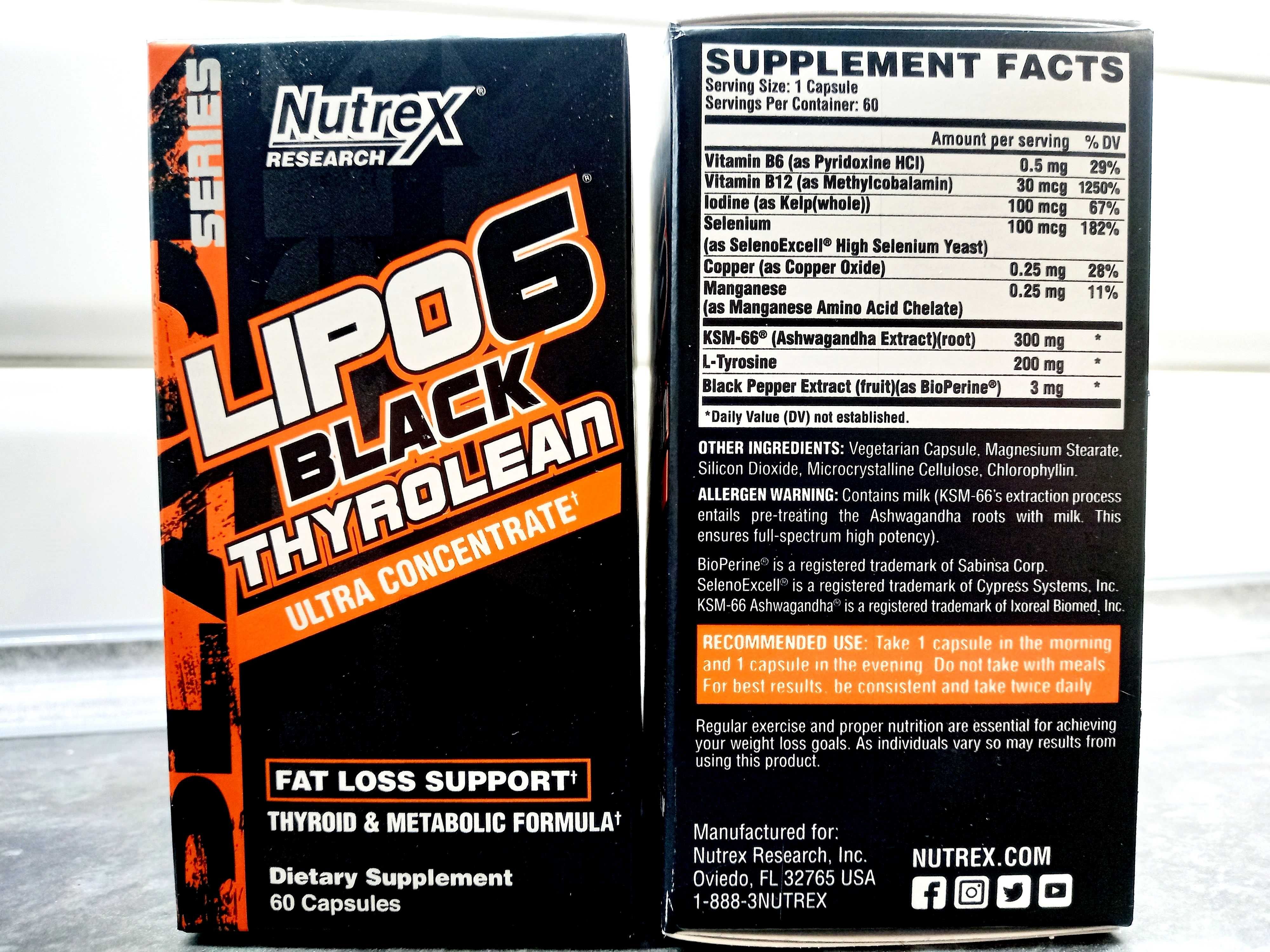 -30% Nutrex, Lipo-6 Thyrolean (60 капс.) жиросжигатель, жироспалювач