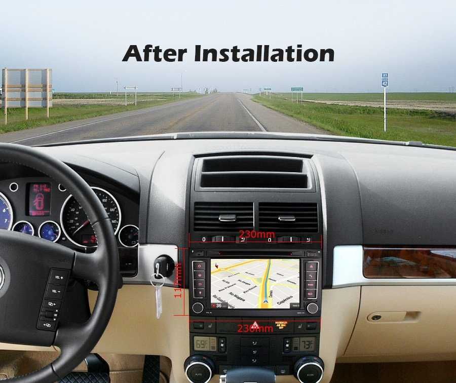 Auto-rádio 2 din android 14 para VW Touareg T5 OctaCore