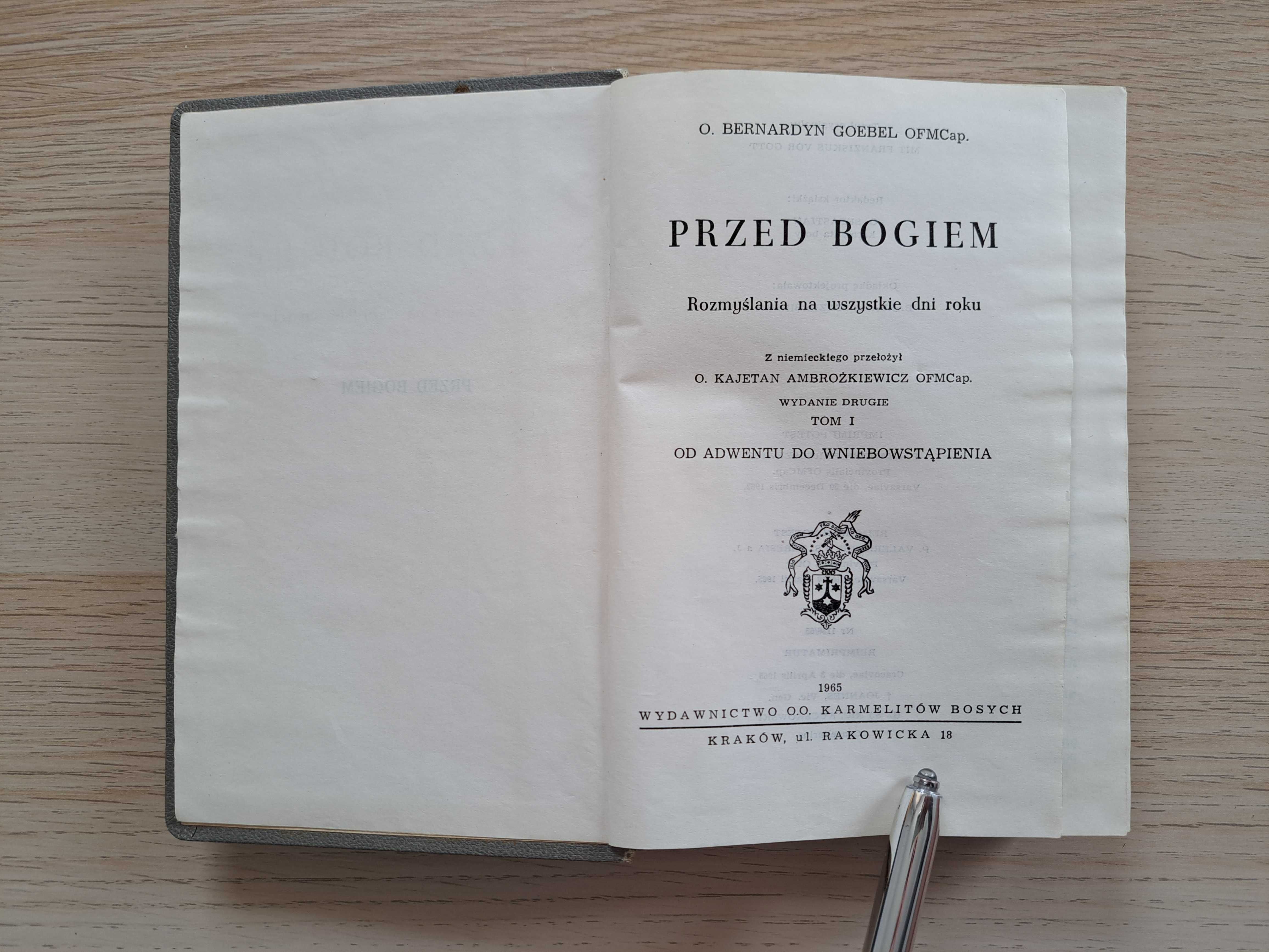 1965 rok. Przed Bogiem. Rozmyślania na wszystkie dni roku. Tom I