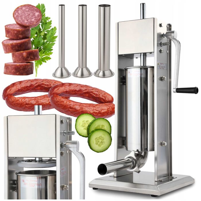 Nadziewarka Do Kiełbas 5KG Ręczna Wędliniarka Profesjonalna Nierdzew