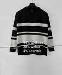 Sweter Massimo dutti 36 S czarny w paski pasiak wełniany kaszmirowy