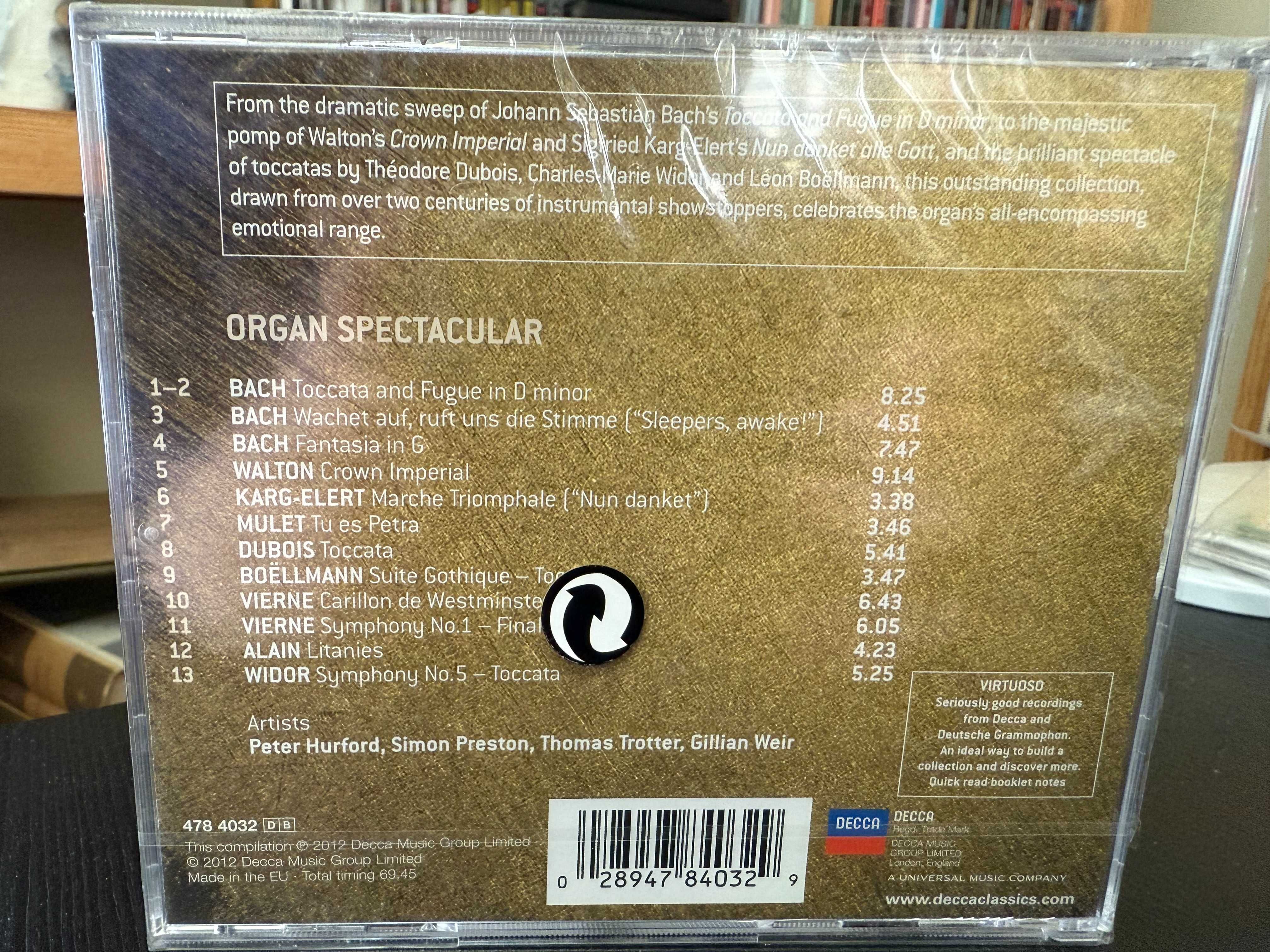 Bach, Widor, etc – Organ Spectacular – Simon Preston, Hurford, Weir