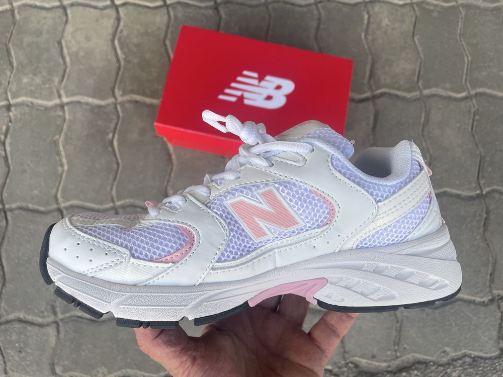 New balance 530 White Twilight Haze біло-рожеві 36-41.