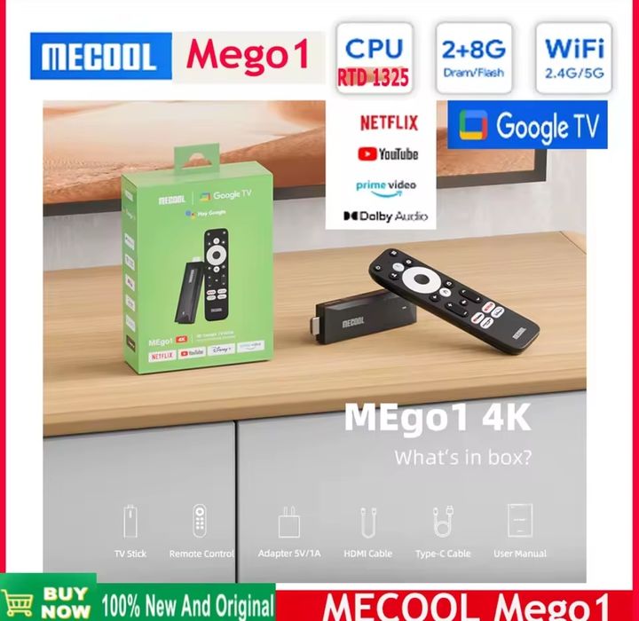 Mecool Mego1 4K Tv stick  сертифіковані Xiaomi Mi TV box 3gen Є кількі