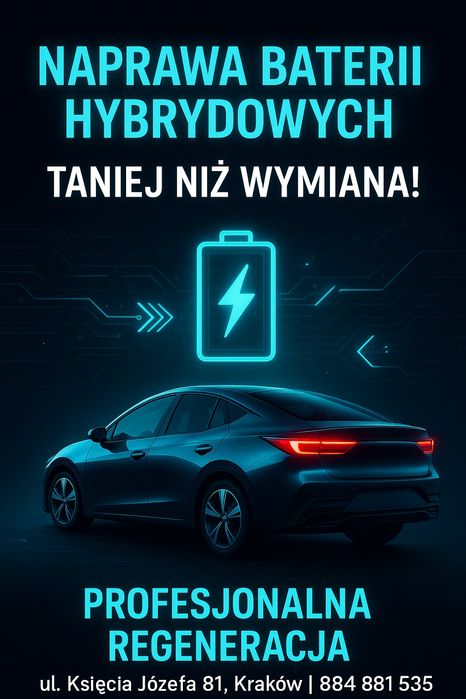 Regeneracja baterii hybrydowej w samochodach