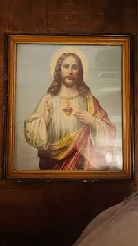 Quadro antigo imagem jesus