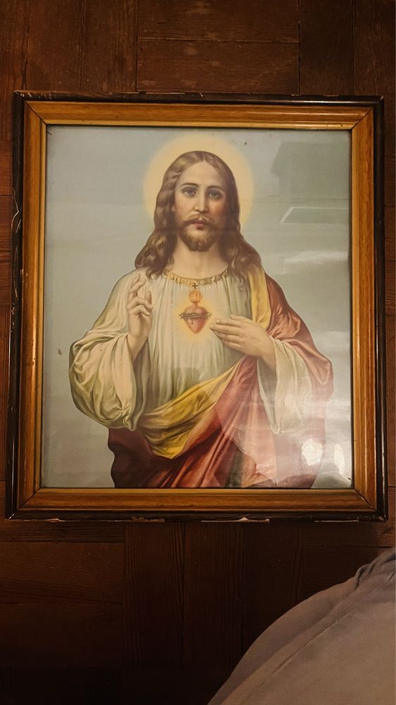 Quadro antigo imagem jesus