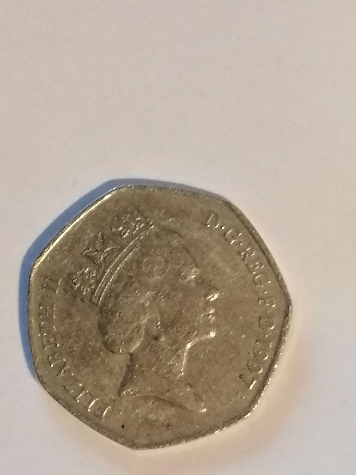 Monety Brytyjskie 50 Fifty Pence 1997