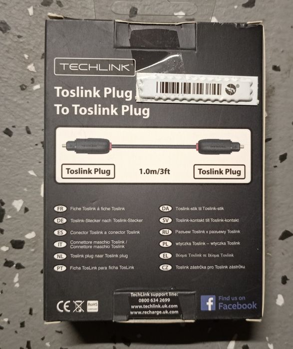Kabel optyczny audio Techlink 1 m