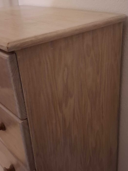 Cómoda/camiseiro de 6 gavetas em madeira de pinho maciça