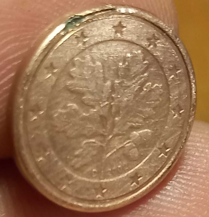 Moeda da Alemanha D 2002 única 2 erros