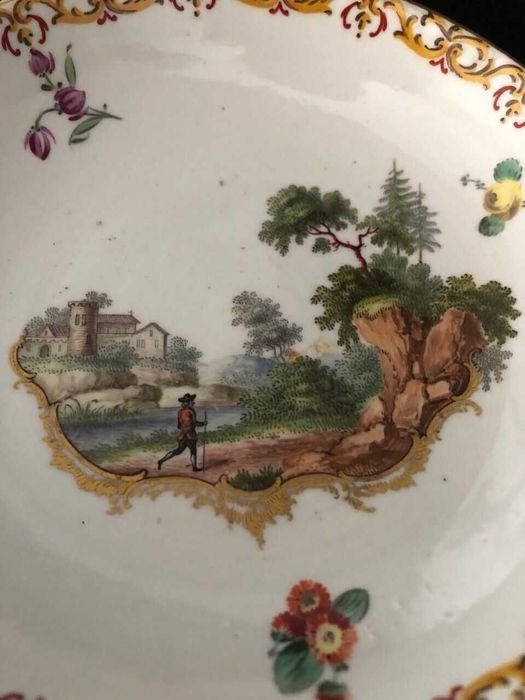 Porcelanowy spodek Frankenthal 1774 rok 18TH XVIII wiek