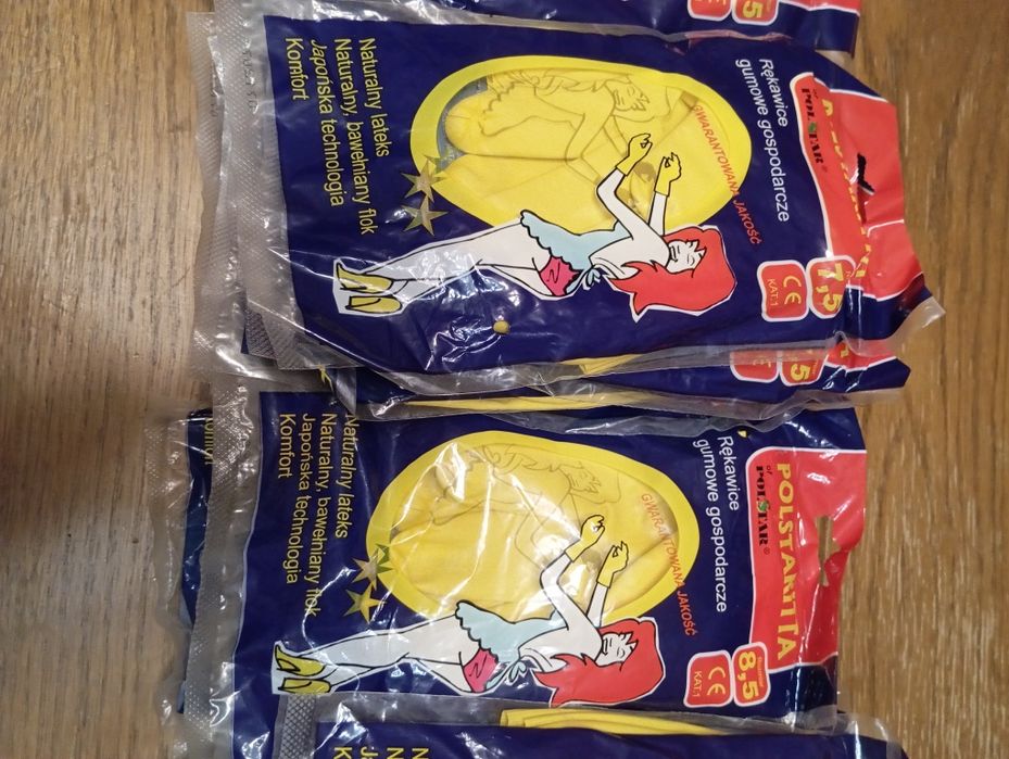 Rękawice gumowe rozm 7,5 i 8,5