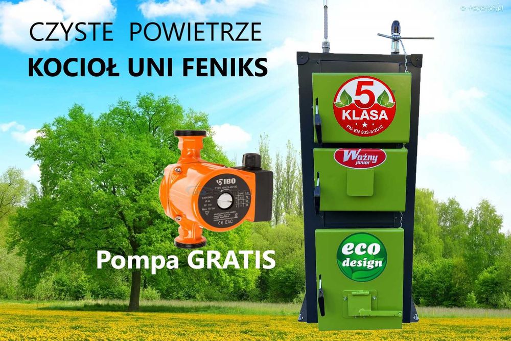 Kocioł Piec 18kw na węgiel drewno 150-220m2 ecodesign 5klasa