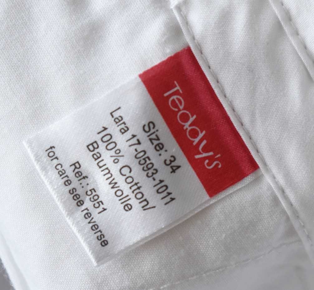 Spodnie XS materiałowe lato causal proste haftowane letnie bawełniane