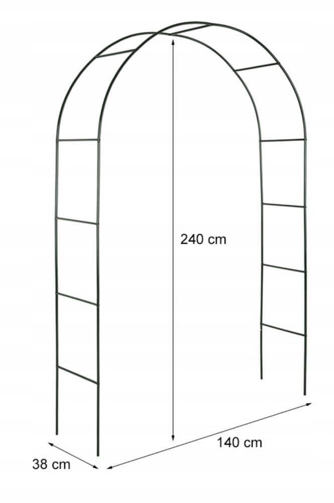 Pergola ogrodowa na kwiaty róże metalowa 240 CM