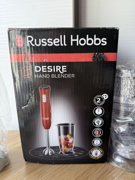 Blender ręczny Russell Hobbs Desire 500W – nowy, z pojemnikiem
