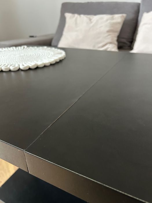 Ławostół czarny rozkładany, regulowany, Agata Meble