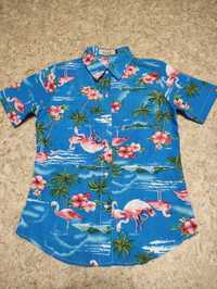 Рубашка гавайская женская подростковая р.XS объем живота 82см
