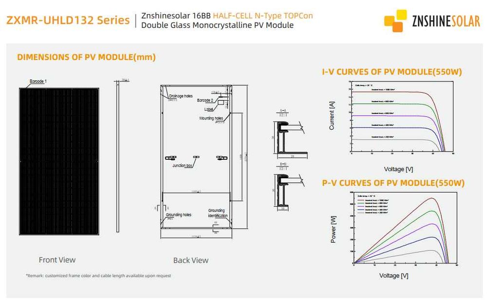 Modulo Fotovoltaico / Painel Solar Fotovoltaico 575W