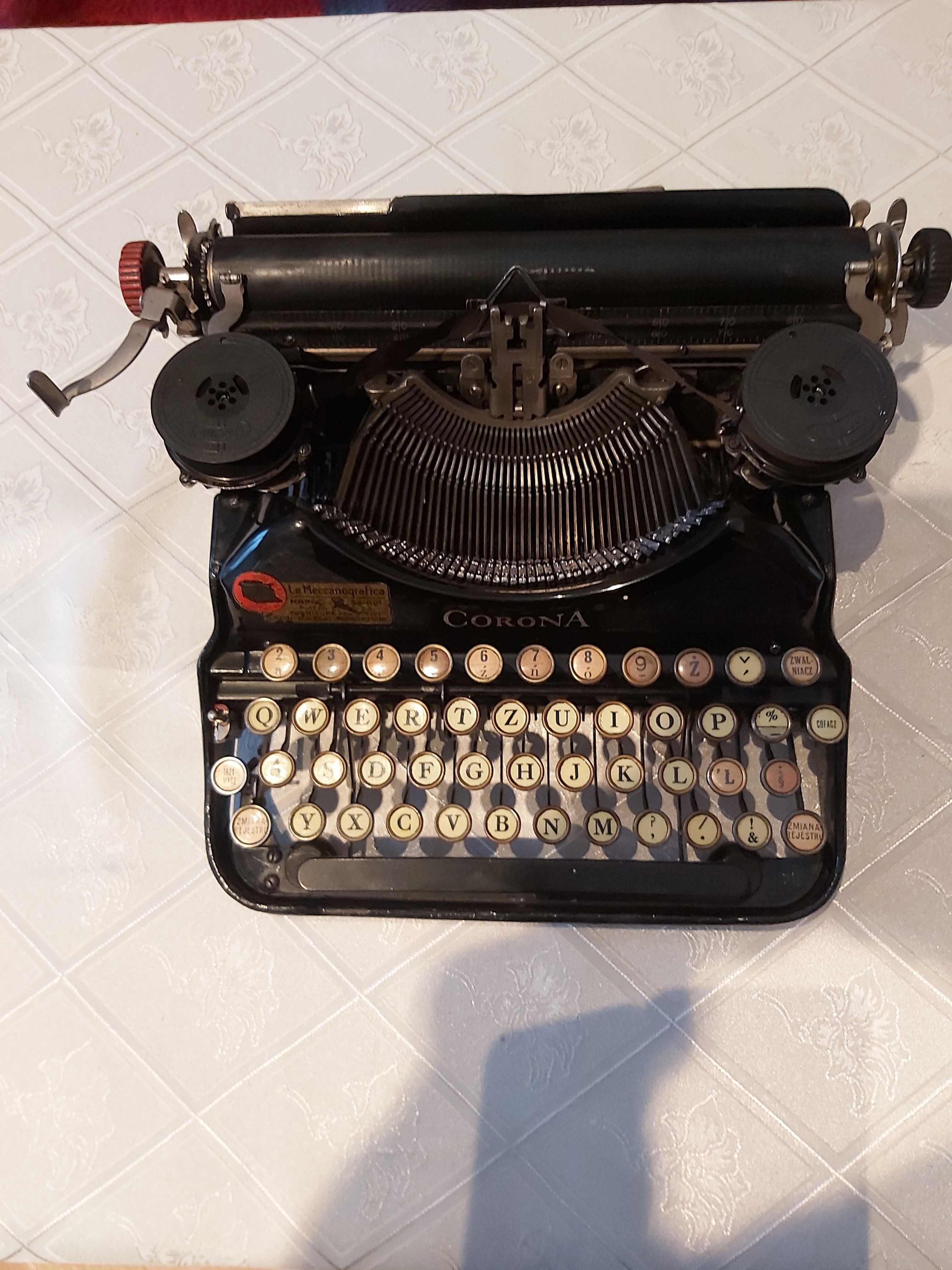 Kolekcjonerska, zabytkowa maszyna do pisania walizkowa Corona