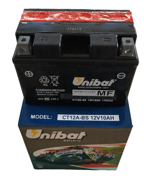 Akumulator Unibat AGM CT12A-BS YT12A-BS ET12A-BS YT12A-4 10Ah 175A 12V