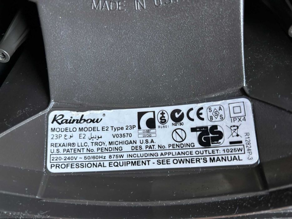 Aspirador Rainbow Modelo E2 Type 23P para peças