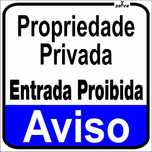 Placa Propriedade Privada