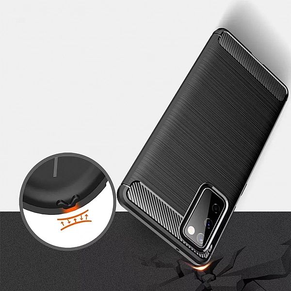 Futerał Carbon + Szkło do Samsung Galaxy S20 Fe
