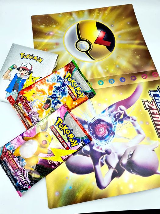 Duży zestaw Pokemon album na karty format A5 + karty nowe