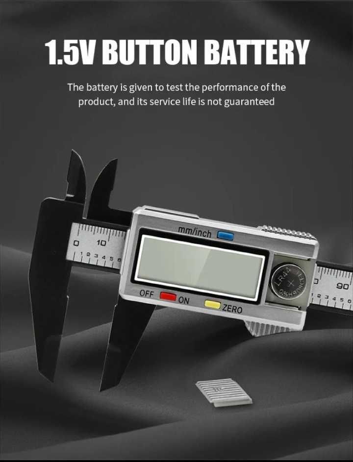 Штангенциркуль цифровий електронний (0-150 мм); 0.1 мм), пластик
