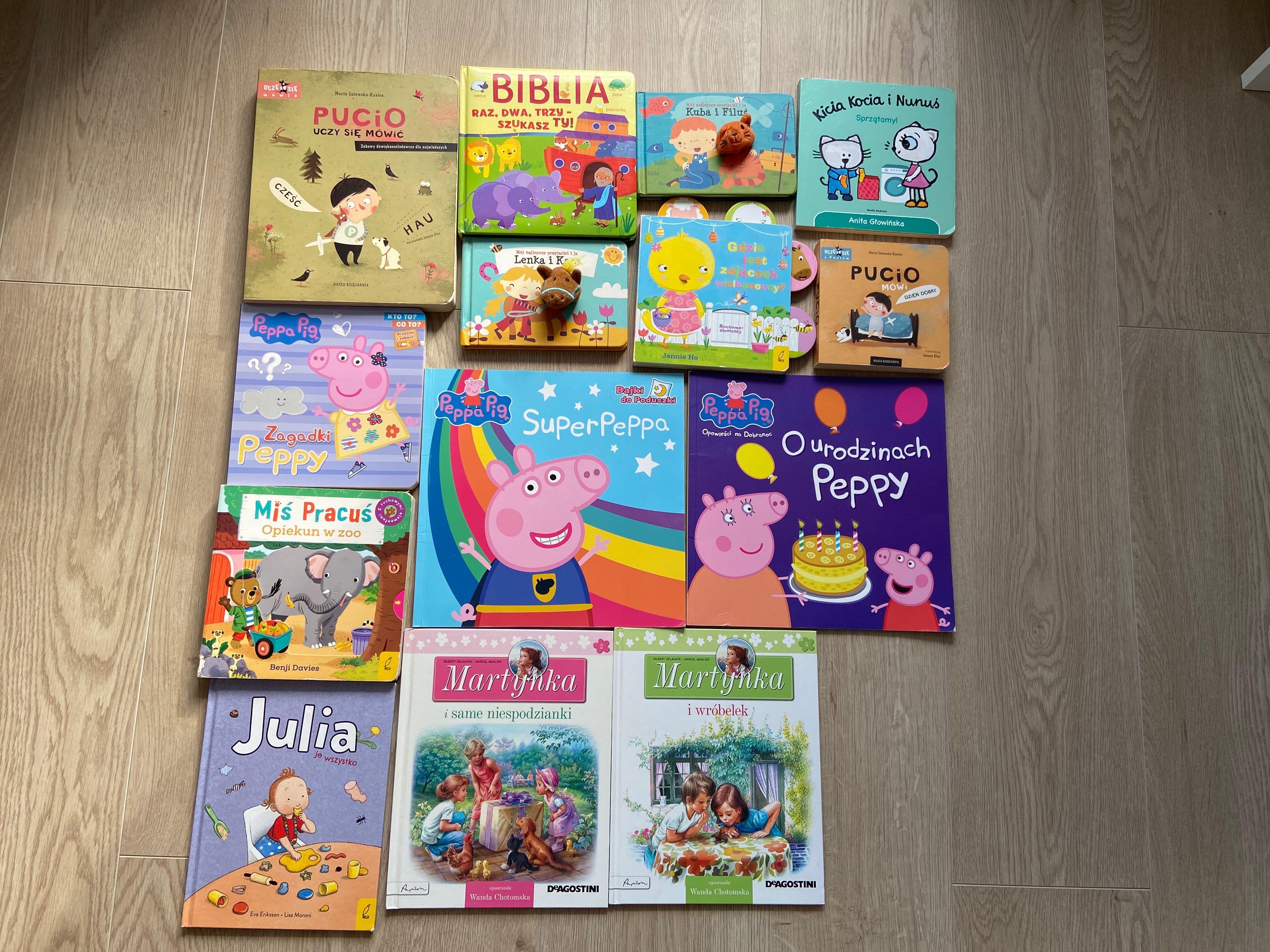 Zestaw książeczek dla dzieci: Pucio, Peppa, Kicia Kocia