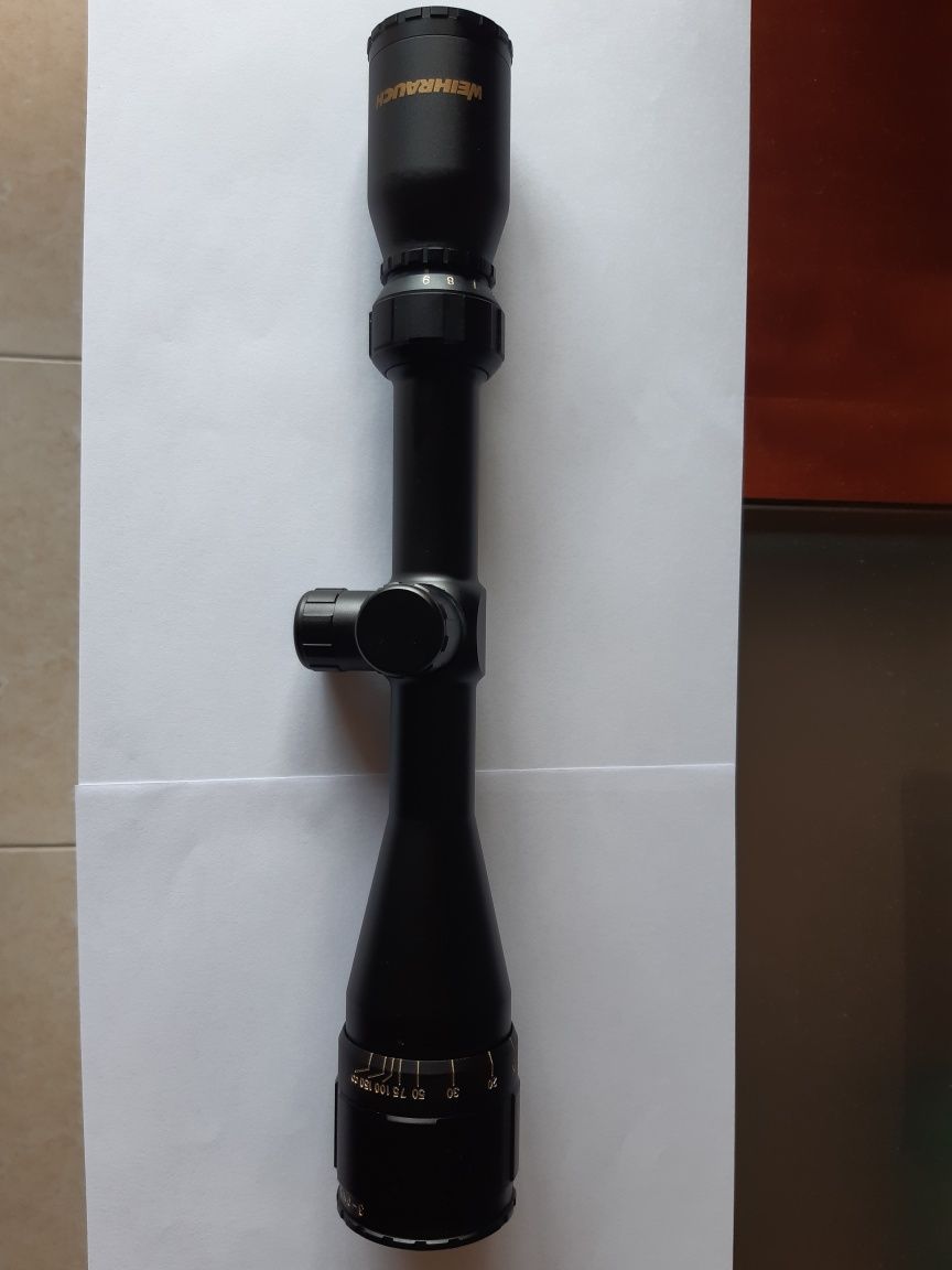 Mira telescópica weihrauch 3-9x40 P com corrector de parallax