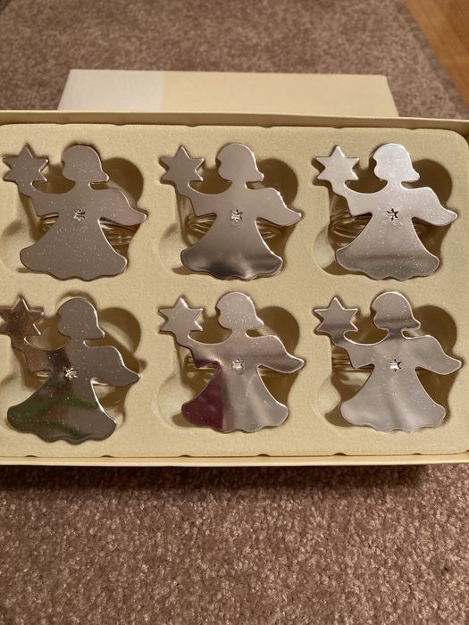 Pierścienie/obrączki na serwetki posrebrzane