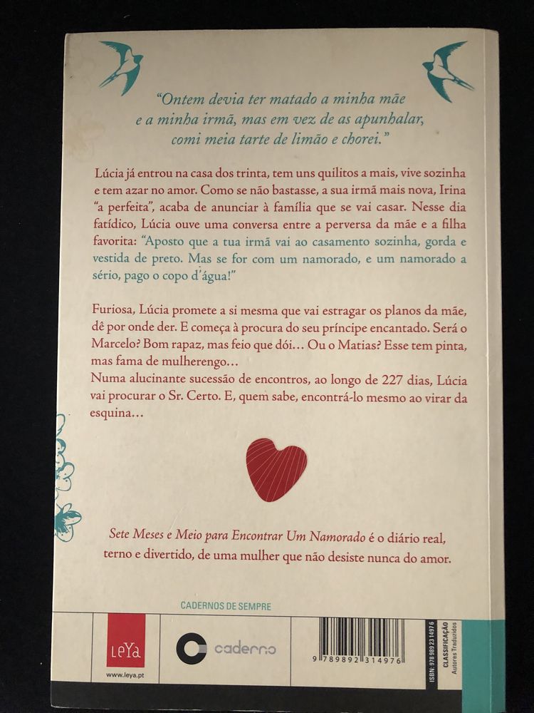 Livro “Sete meses e meio para encontrar um namorado”