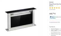 Виїзна вбудована витяжка вытяжка в Klarstein Royal Flush Eco 60-90 cm
