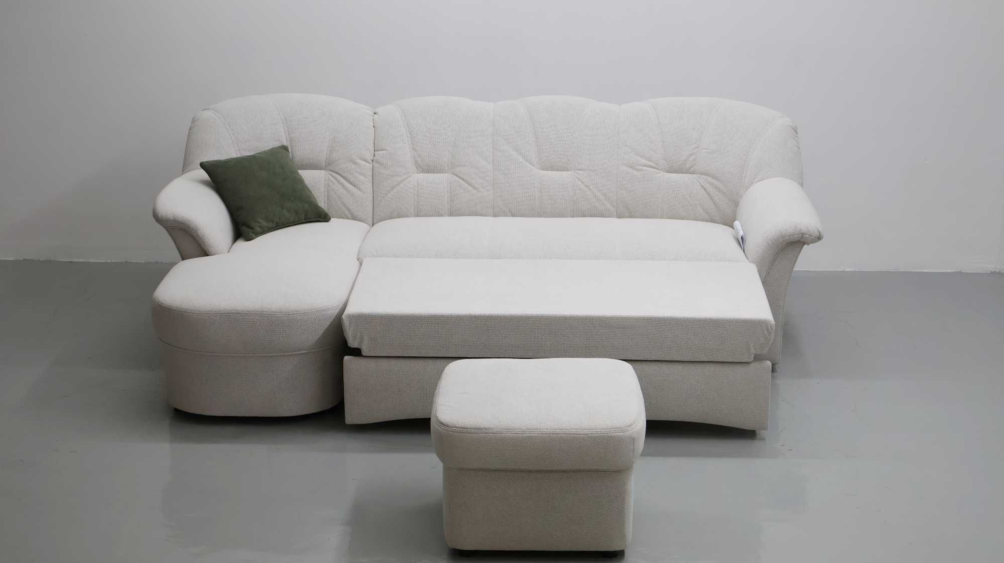 THD NOWY narożnik z funkcją spania + pufa KANAPA sofa rogówka tkanina