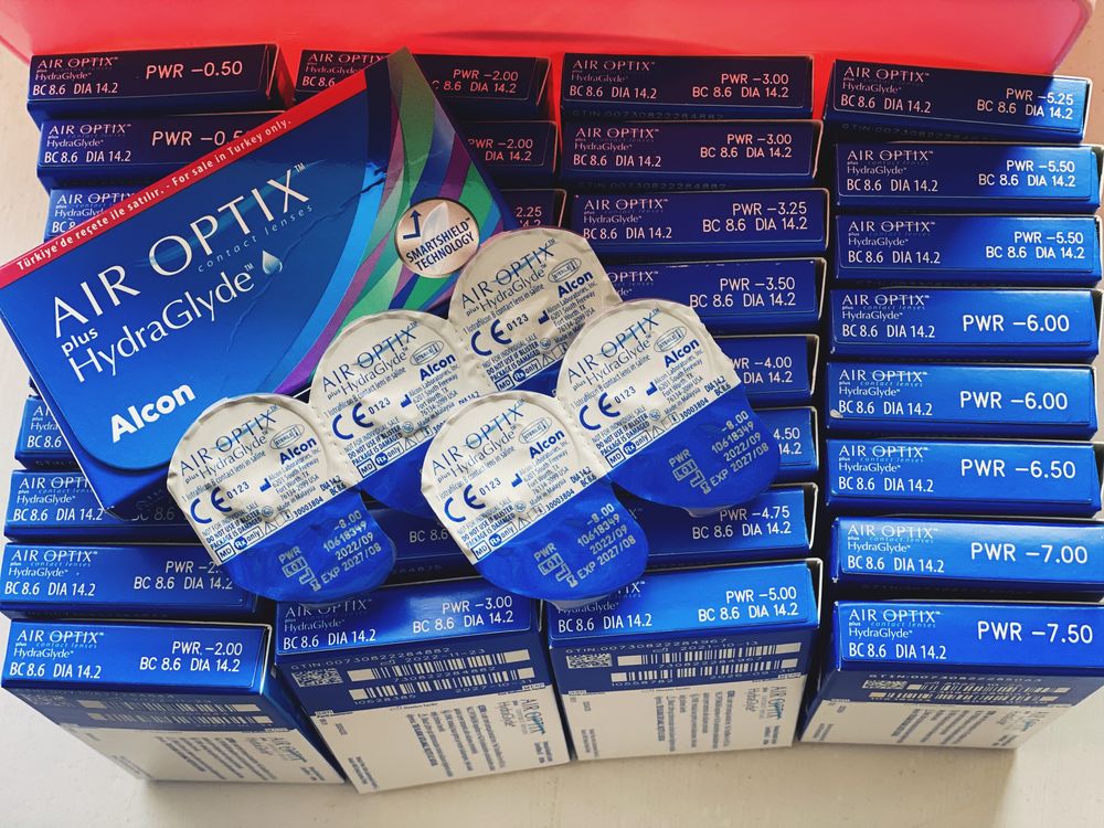 Alcon air optix HydraGlyde всі діоптрії