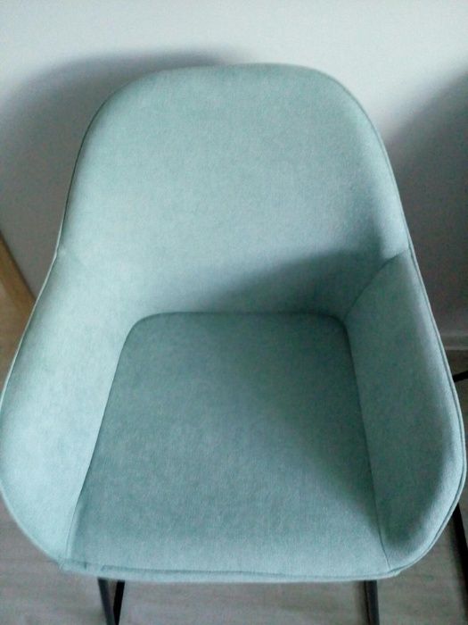 krzesło- fotel nowoczesne miętowe,błękitne