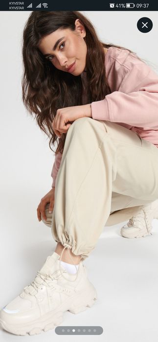 Бавовняні штани парашути вільного крою