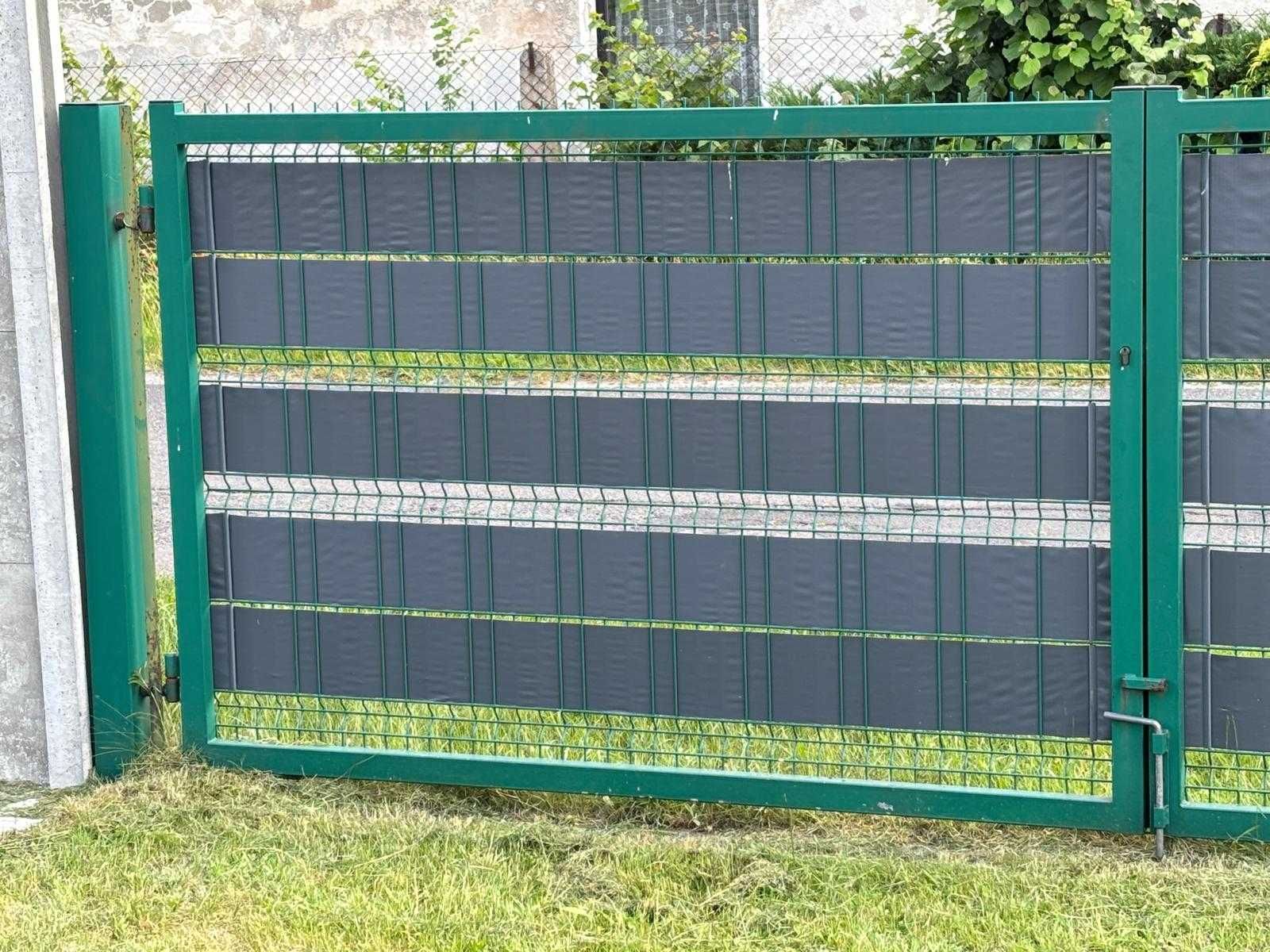Brama wjazdowa dwuskrzydłowa 4,6 m x 1,6 m - stan BDB - ze słupami
