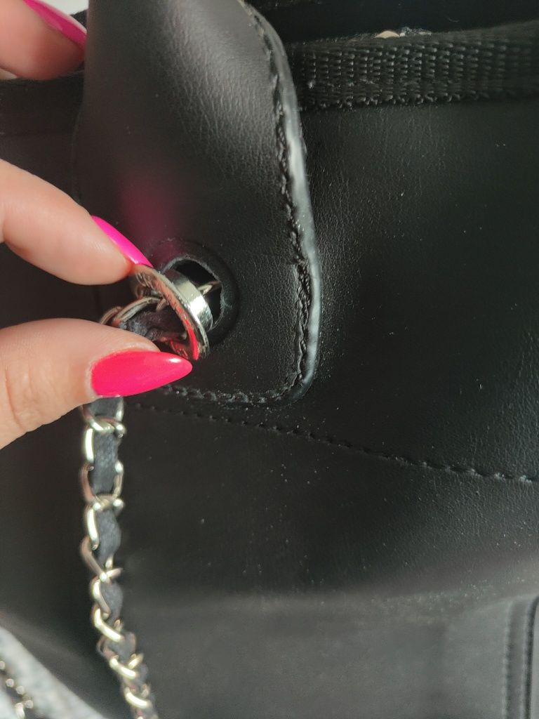 Torebka shopperka szanellka duża czarna torba