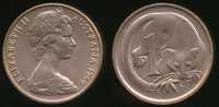Australii, 1969 One Cent, 1c, Elizabeth II