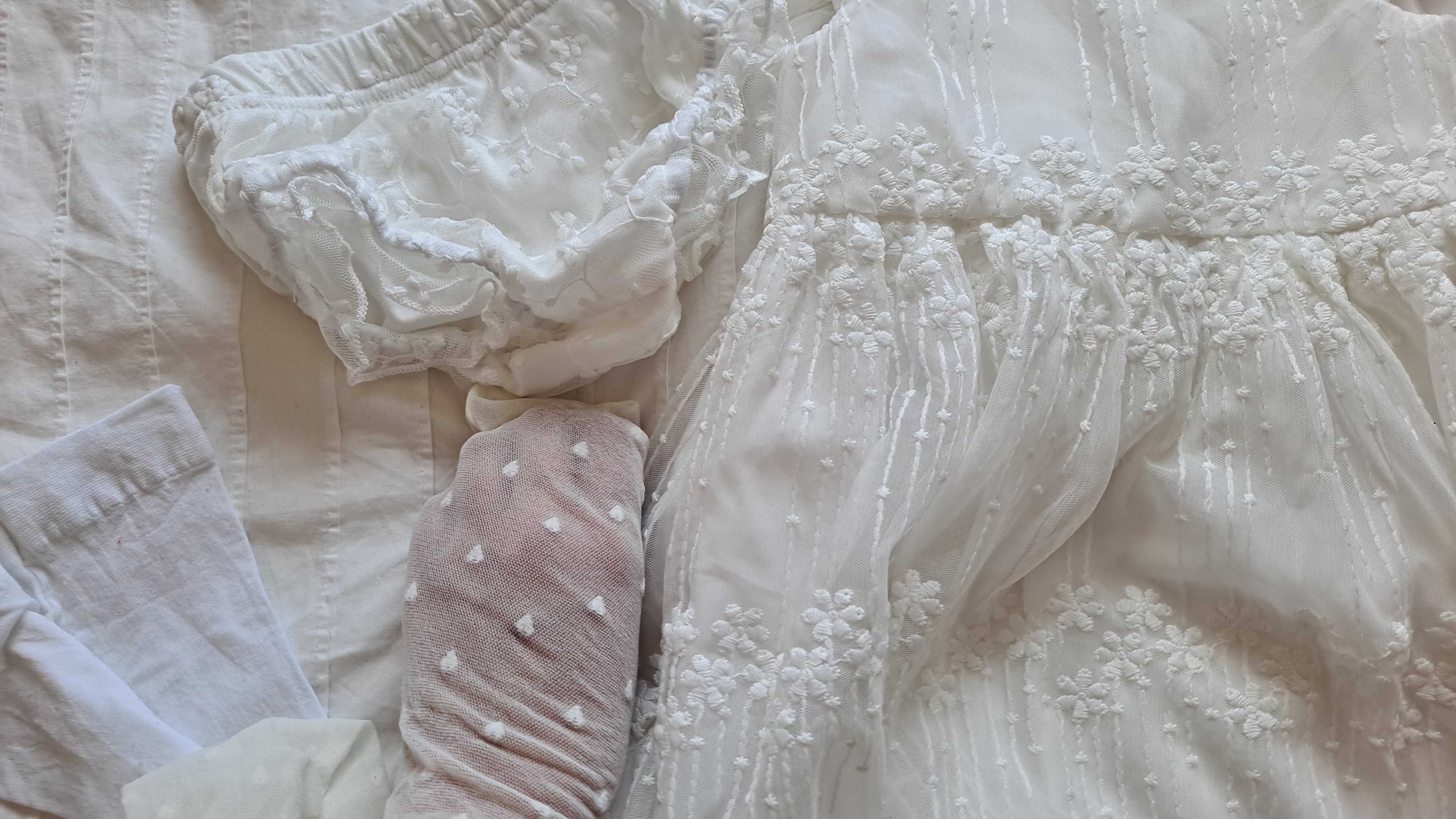 Zestaw na chrzest sukienka rozmiar 74