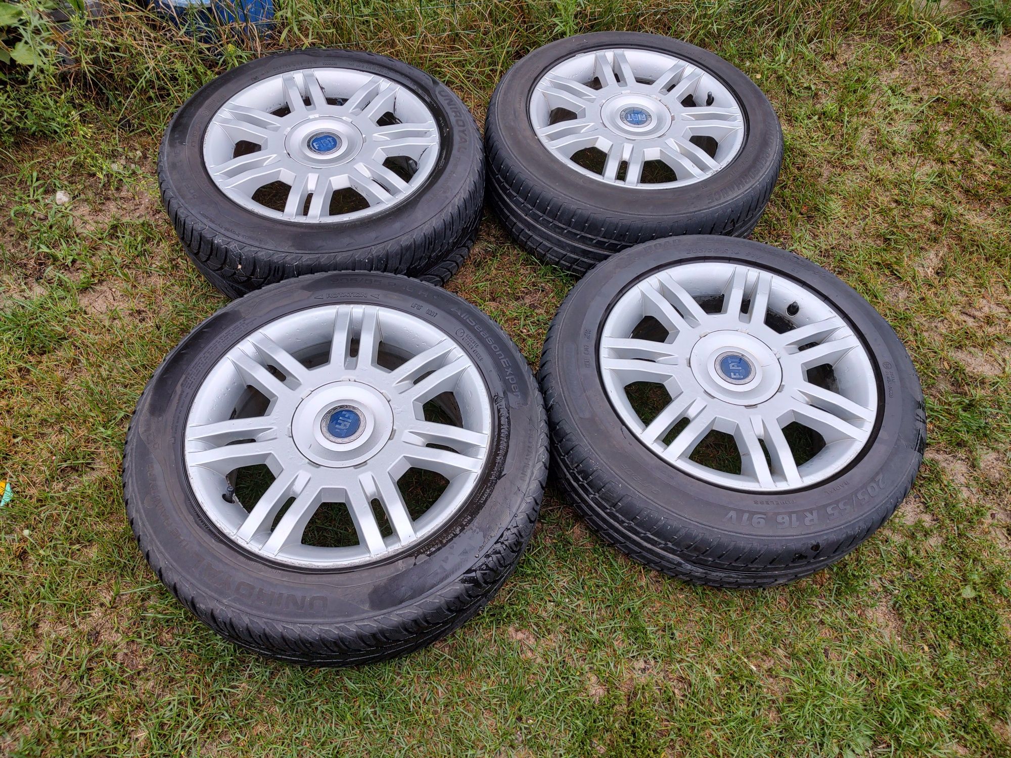 Koła Felgi Aluminiowe Alufelgi 16" Fiat 4x98 Opony całoroczne letnie