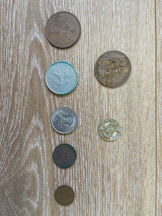 Moedas antigas Brasil, USA, Canada e UK