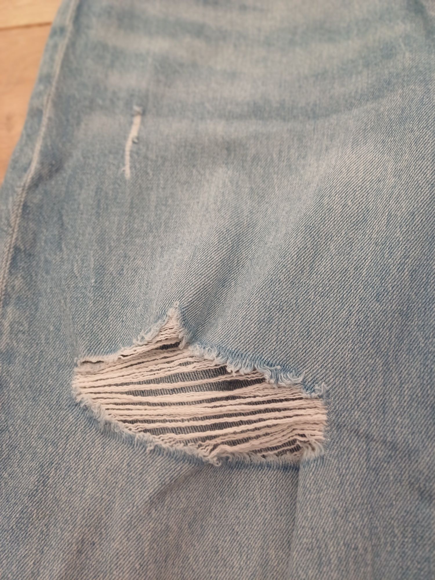 Dżinsy jasnoniebieskie H&M Wide fit jeans 164cm